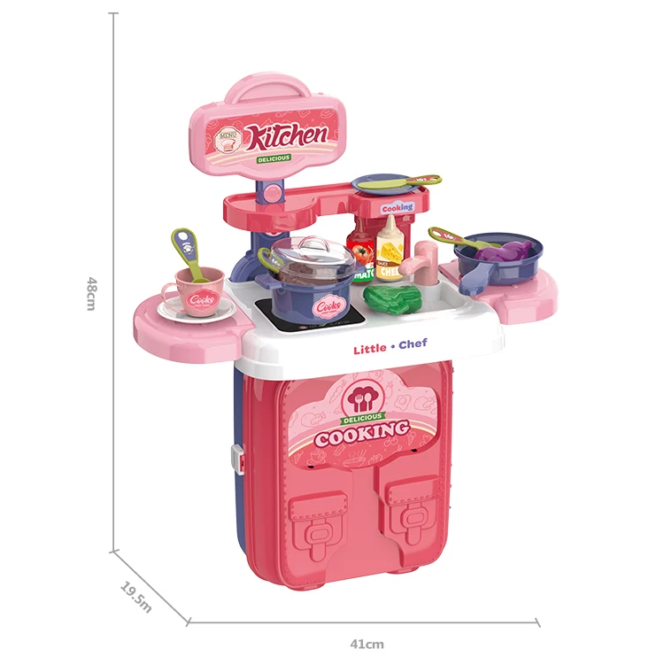 New Pretend Play Girl Cooking Game Kitchen Set Toys For Child DIY Toys Educational Kids Plastic Kitchen Toys