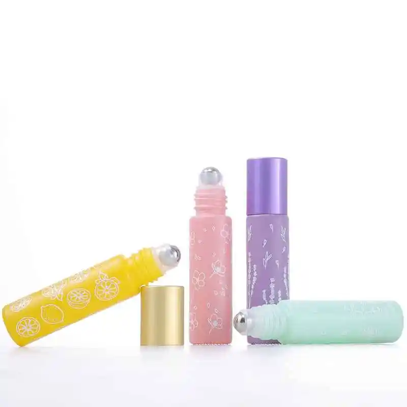 2022 10ml glass roll on bottles with stainless steel roller ball for essential oil packing free sample