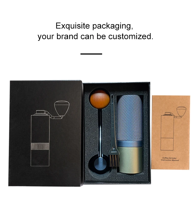 New Style Kitchen Tools Adjustable Removable Handle Portable burr Stainless Steel Coffee Mill Grinder Manual