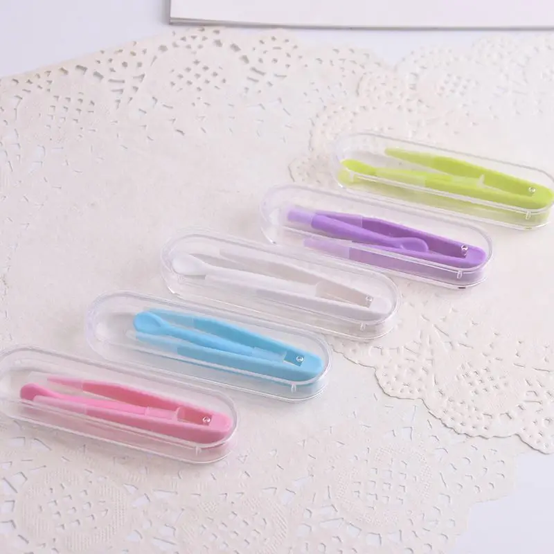 All-in-one Clip Tweezers Suction Stick Set New Contact Lens Box Special Tweezers Set Clip Stick Set Box Cosmetic Partner Boxed