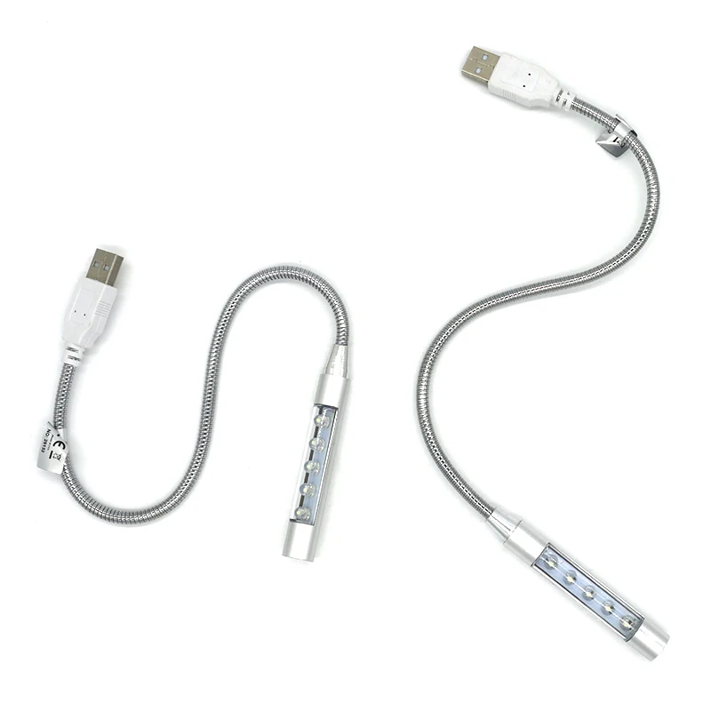 Mini USB Night Light Metal Flexible LED Lamp for Laptop Computer Promotional USB Gadget for Reading