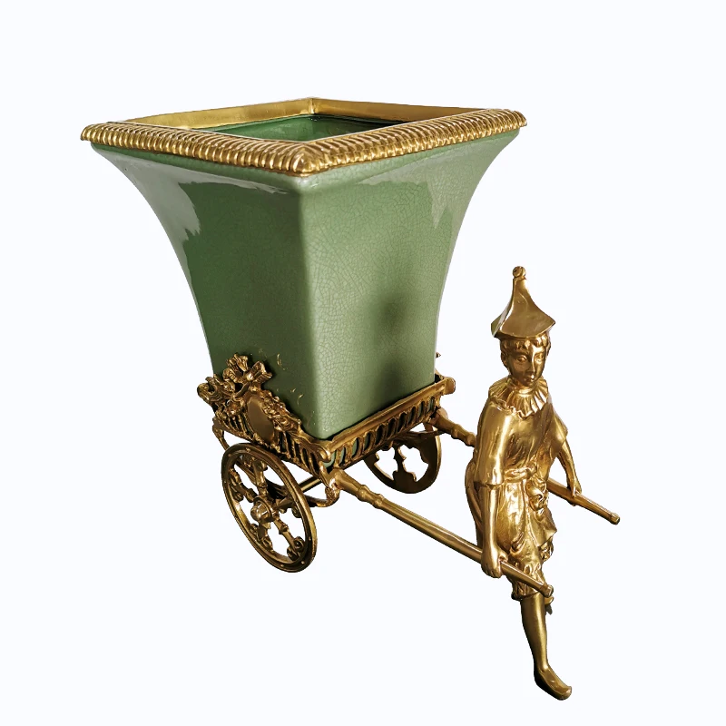 Home Decoration Accessories classic Farmer Pulling Abstract Statues Living Room Decoration Office Desk Decor