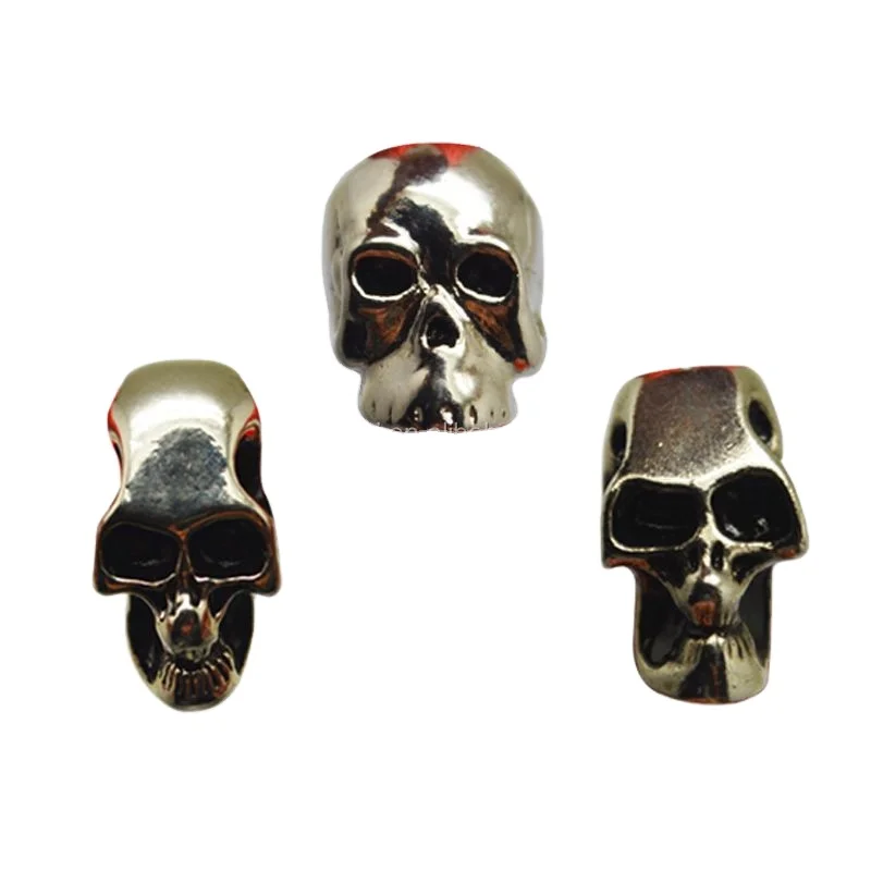wholesale skull beads for paracord with horizontal holes