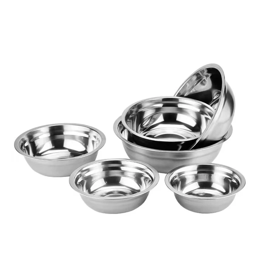Chinese made high-quality tableware soup basin stainless steel wash basin rice bowl