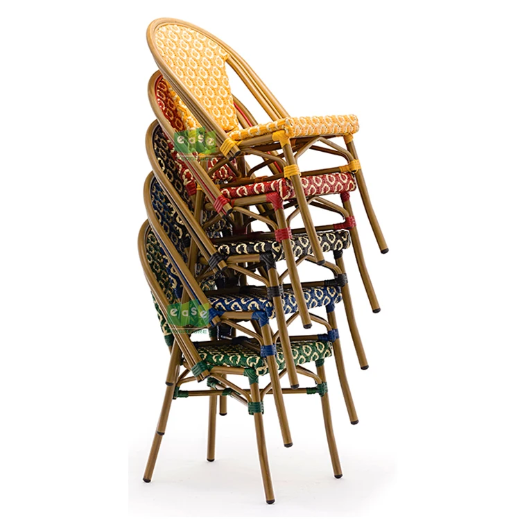 (E1187C + E9601THR1) EASE outdoor table and chairs rattan french bistro set