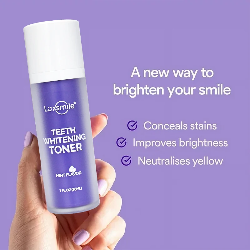 Private Label Whiten Teeth Cleaning Natural Stain Removal V34 Colour Corrector Purple Teeth Whitening Serum Toothpaste