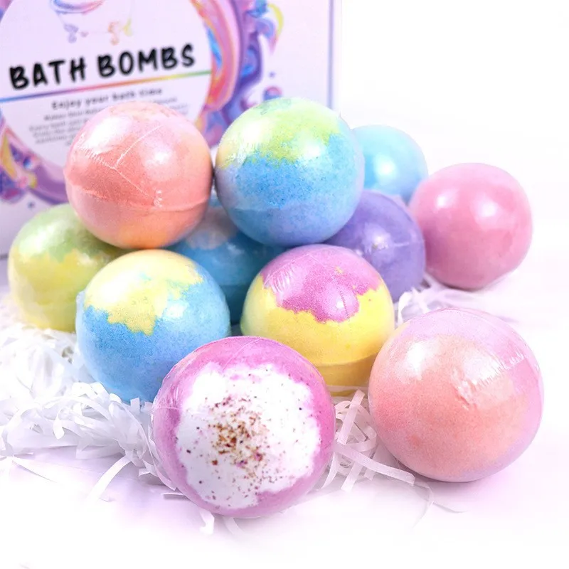 Luxury Oem Custom Private Label Dissolve Quickly Bubbly Oil Spa Packaging Box Organic Natural Fizzy Bath Bombs