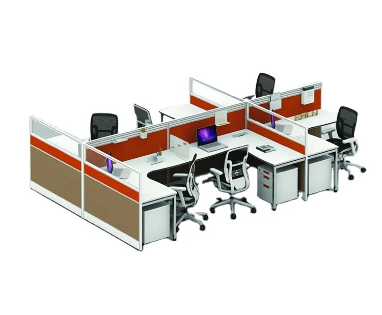 Современная офисная мебель на заказ 2 4 6 8 человек Рабочая станция с перегородками стол для офисного стола
