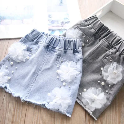 2020 new style boutique summer hot selling ripped belt bag fashion children clothing wholesale kids girls skirt