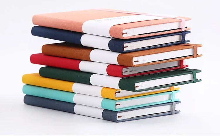 Journal Manufacturer Custom A5 Hardcover PU Leather Note Book Business Fabric Linen Notebook