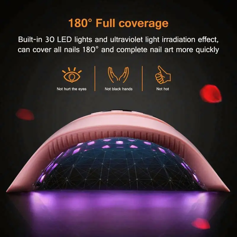 Rechargeable 32 LED lamp UV led gel dryer Colorful nail lamp for salon manicure