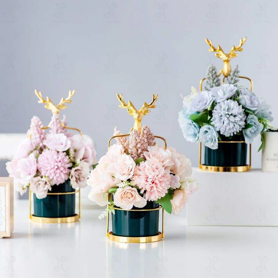 Modern Wedding Table Centerpiece Flowers Party Table Flower Stand Wedding Decorations