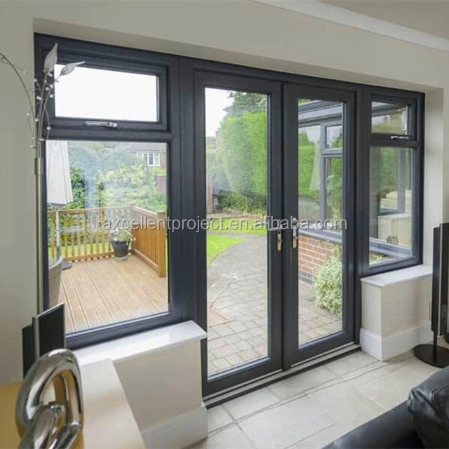 
Australia standard interior aluminium frames double glazed hinged doors 
