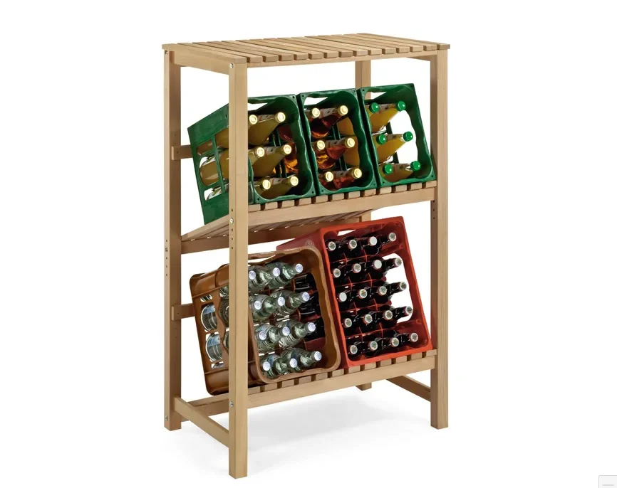 Movable Wooden Hot Drink Holder for Bar & Home Snack Storage Rack Beverage Tubs & Ice Buckets