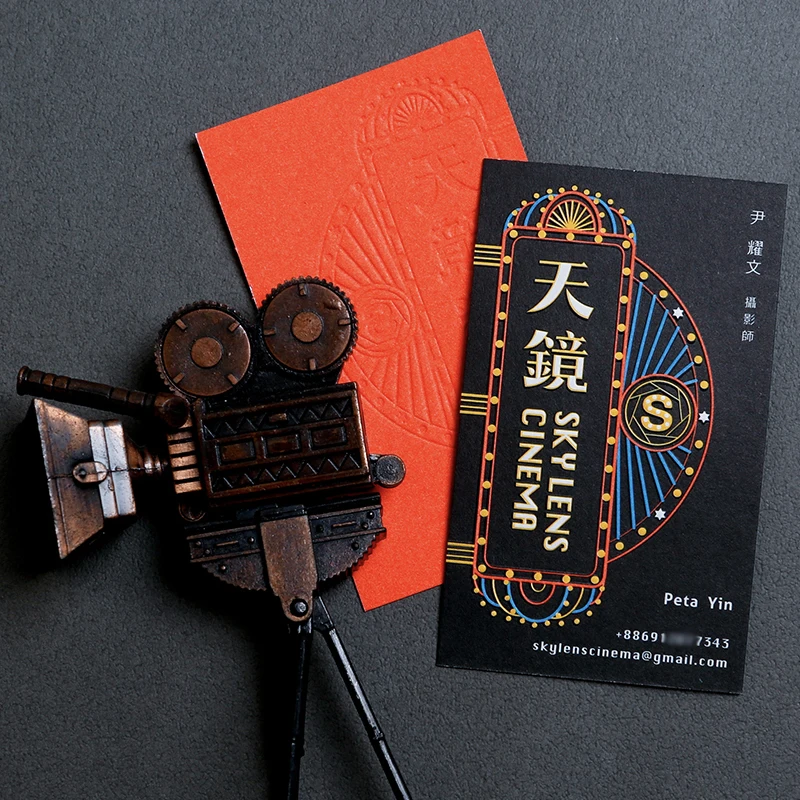 Luxury Custom Printing Embossed 500gsm 800gsm Cotton Paper Cardboard Name Business Card