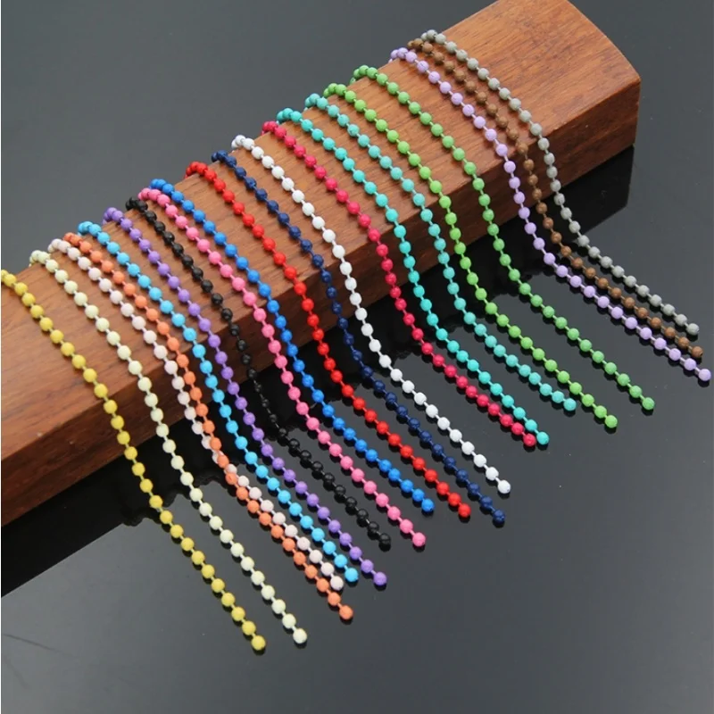 Fashionable High Quality Color Jewelry Bead Chain Ball Chain Connector Iron Ball Chain Bead With Connector