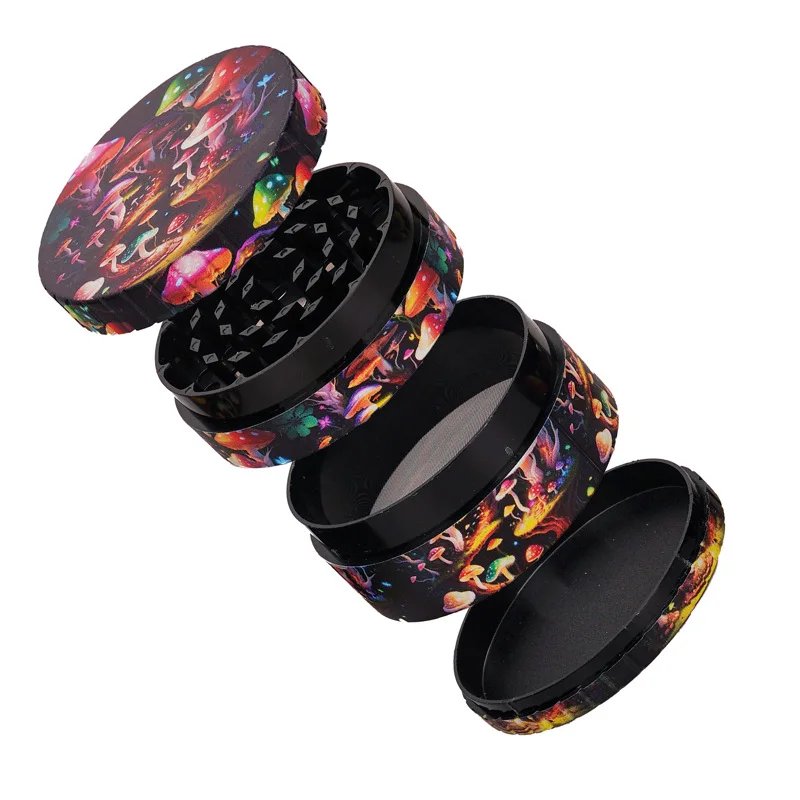 New 75*52.5mm Smoke Grinder Full Spray Manual Grinder Grinder Wholesale of Foreign Trade Smoking Equipment