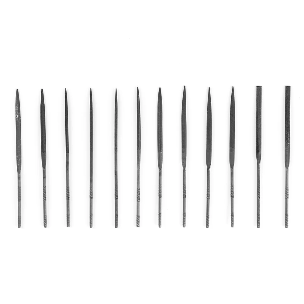 12 шт. в упаковке GCr15 сталь 3mmX140mm точность деревообрабатывающий ювелирных изделий ручной инструмент Мини Алмазный Набор надфилей
