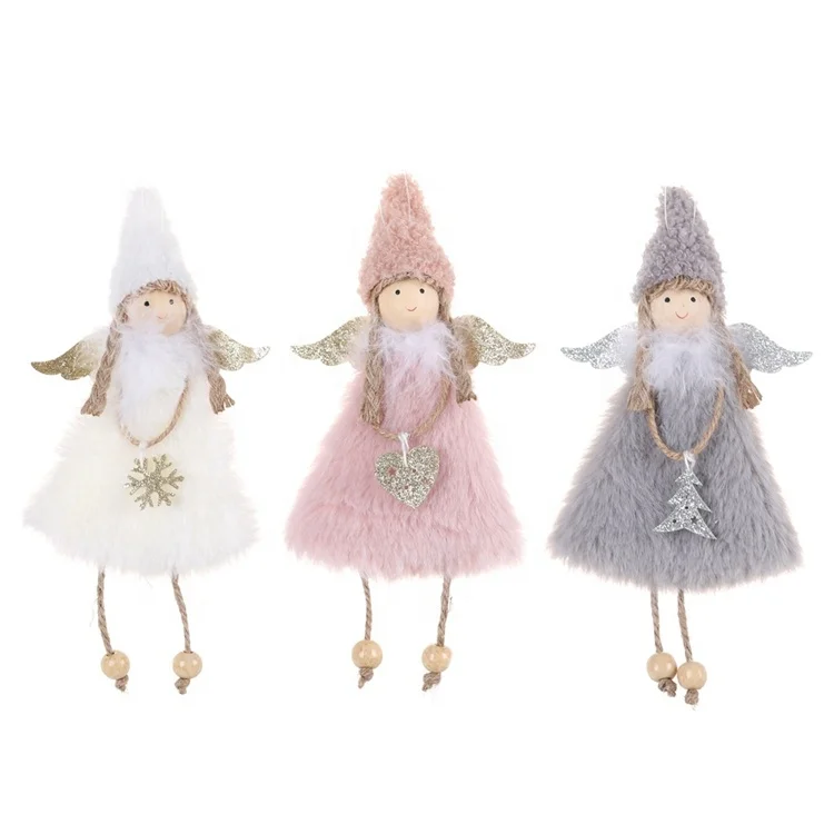 2023 lovely home decoration Christmas tree angel decorations ornament fairy plush christmas toys