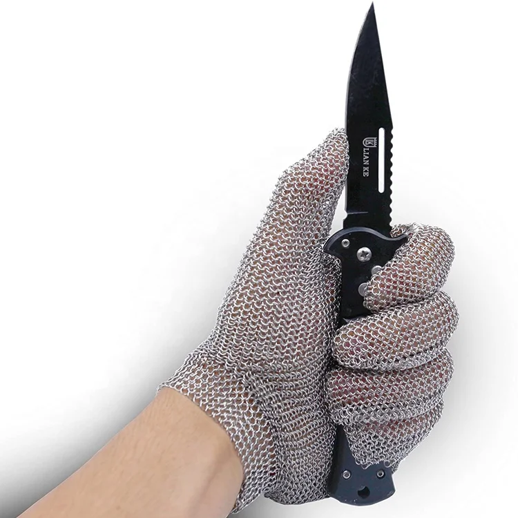 Cut Resistant Stainless Steel Safety Mesh Glove For Supper Market