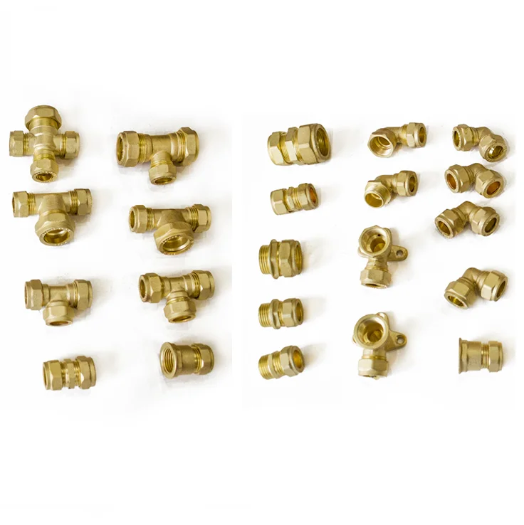 Brass Hose Fitting Connector Reducing Hex Nipple Adapter Half-Union Compression Fitting Flare Pipe Fitting Coupling