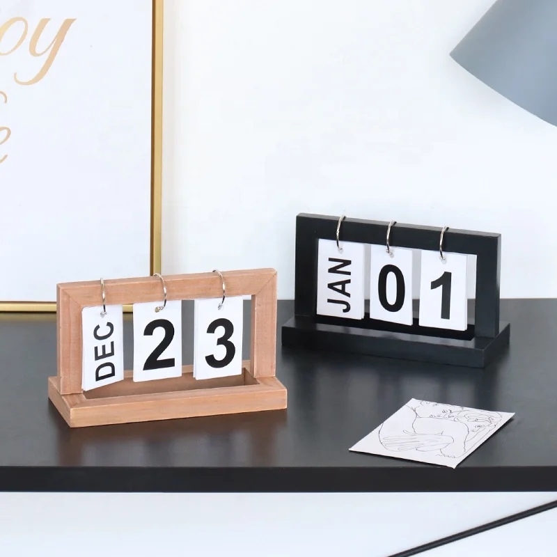 Wooden Calendar Decor Wooden Desk Calendar Rack Wood Advent Calendars