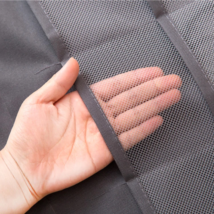 Underwear Hanging Organizer with Mesh Pockets, Fabric Closet Storage Organizer, Two sides Bra Hanging Bag