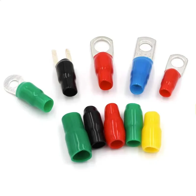 Soft Silicone Insulation Sleeving Rubber End Cap V1.25~V630 for Electric terminal Cable lugs PVC vinyl wire end caps