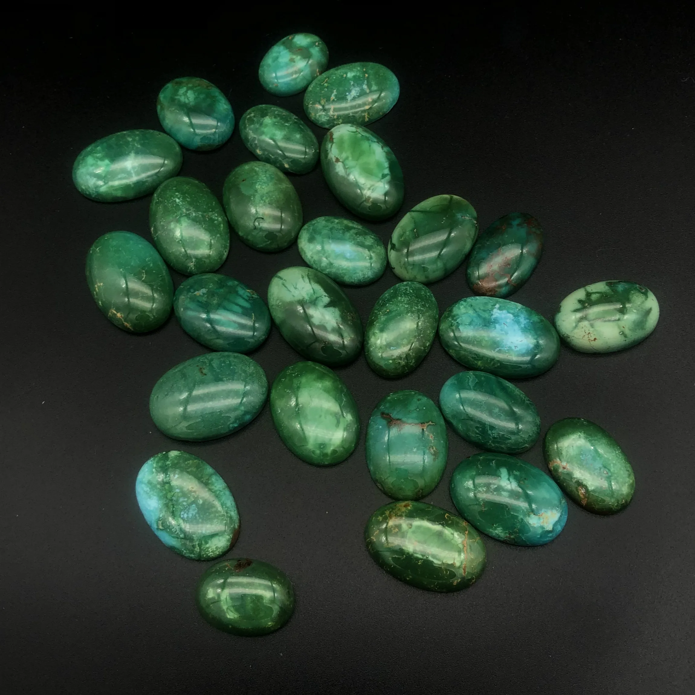 Superfine quality arizona turquoise cabochon gemstone blue turquoise 15x35mm oval wholesale gem for pendant size