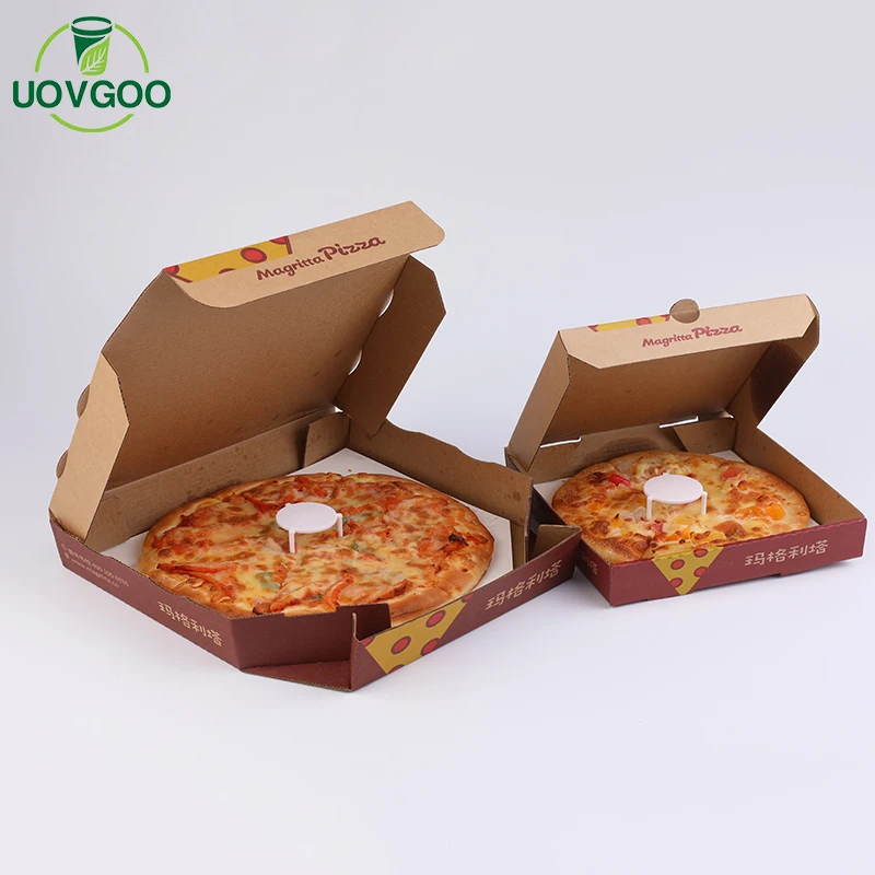 Wholesale Free Sample Customized Food Pizza Take- Out Kraft Paper Packaging Boxes For Pizza