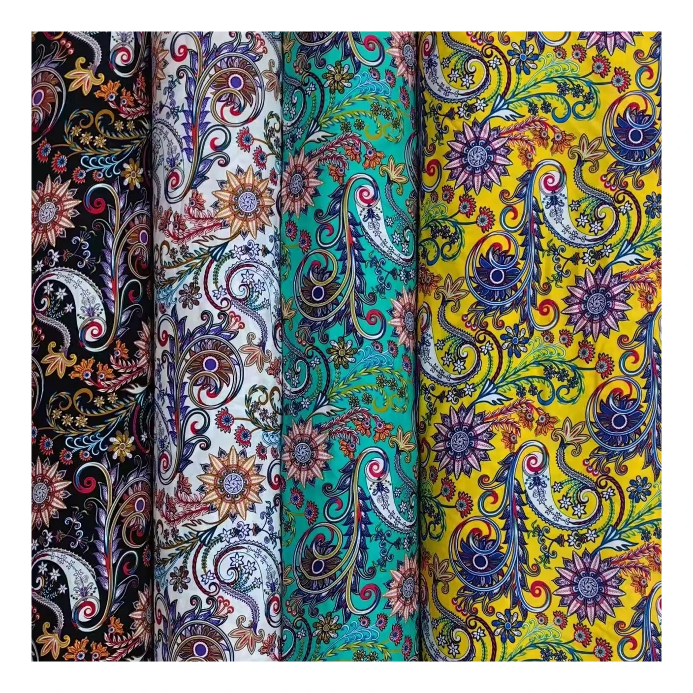 45s soft challis rayon fabric floral printed  viscose material viscose 100% rayon fabric for dresses