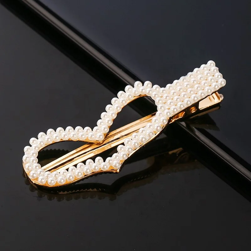 
Hot sale Hair Accessories Cute Rabbit Shape Kids Pearl Hairpins 