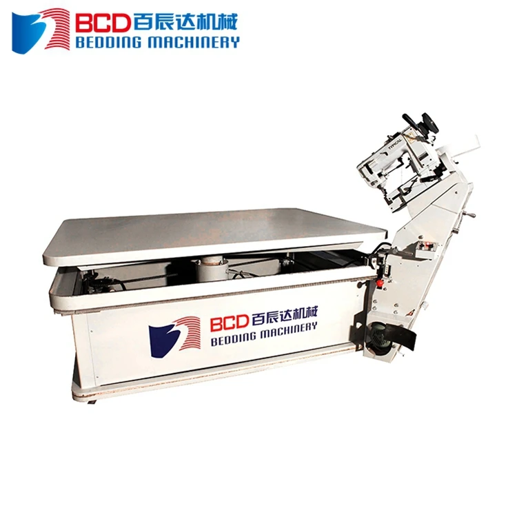 Corner speed auto slow down highlift mattress tape edge sewing banding making machine