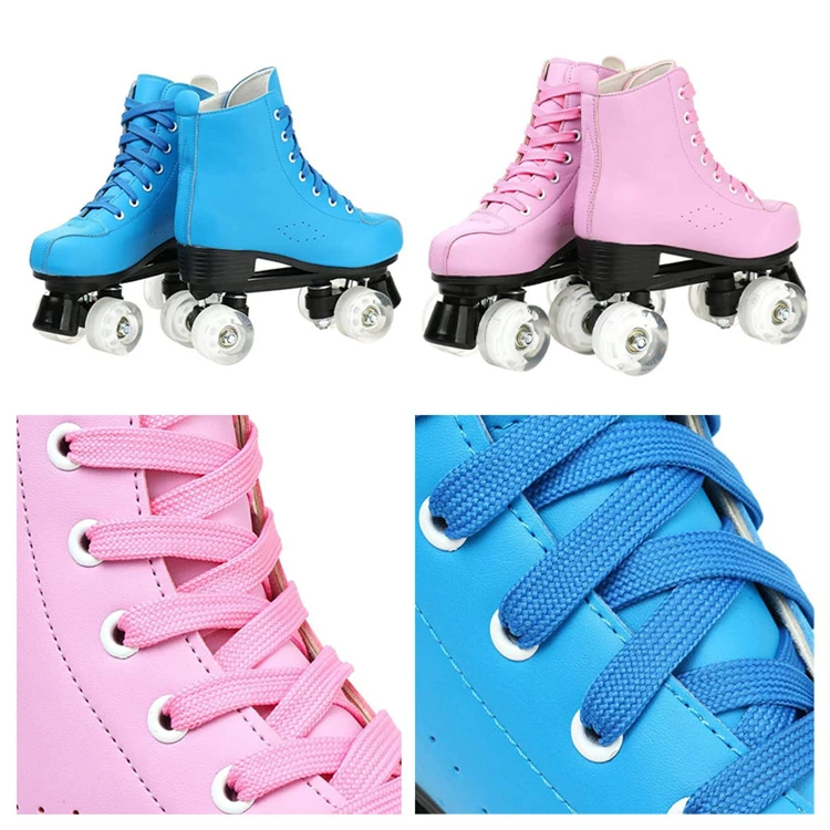 Stock Available Flashing Roller Skating 4 Wheels Blue Skate Shoes for Women and Men