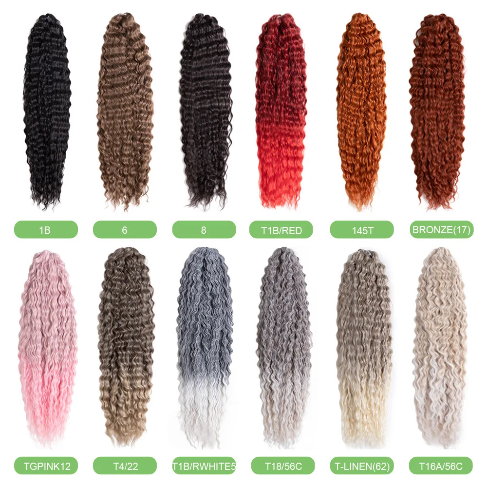 Anna Manasi Jessica Katrine Loose Deep Wave Hair Bundles Synthetic Curly Wave Twist Crochet Hair Synthetic Hair Extensions