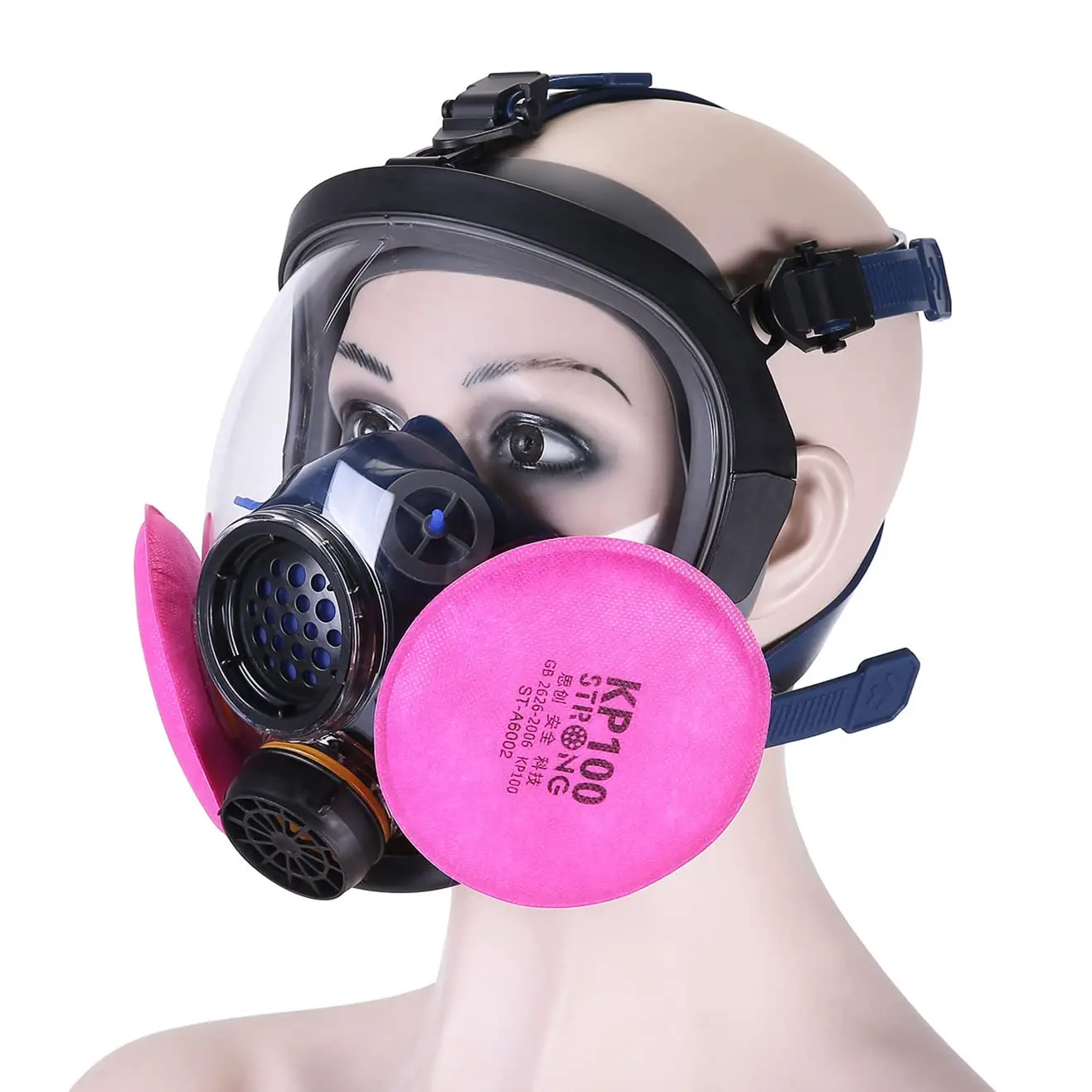 CNSTRONG full face reusable respirator industrial safety mask respirator particulate rubber dust mask washable