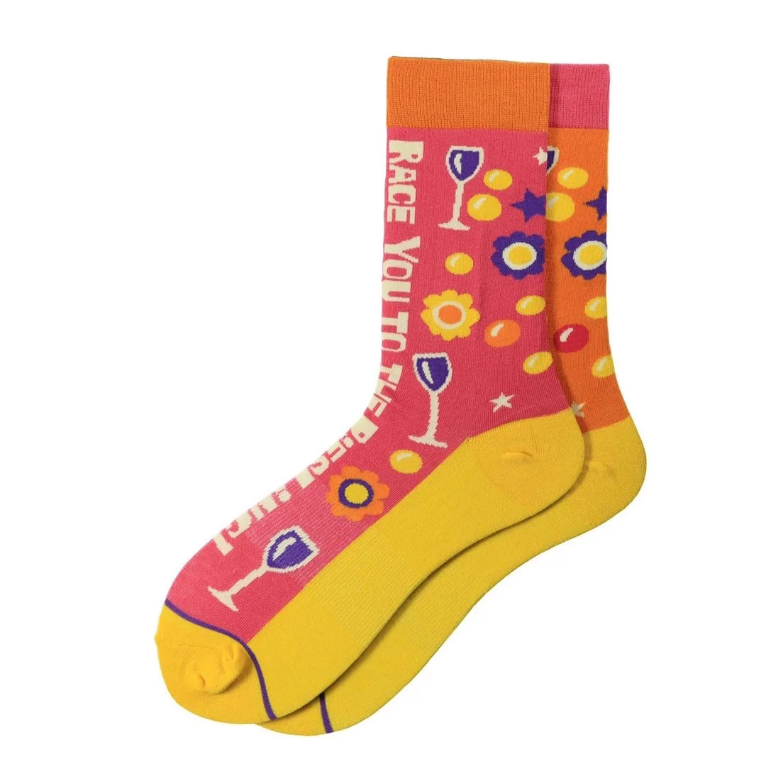 Ins Medium Custom Tube Cotton Cartoon Socks for Men