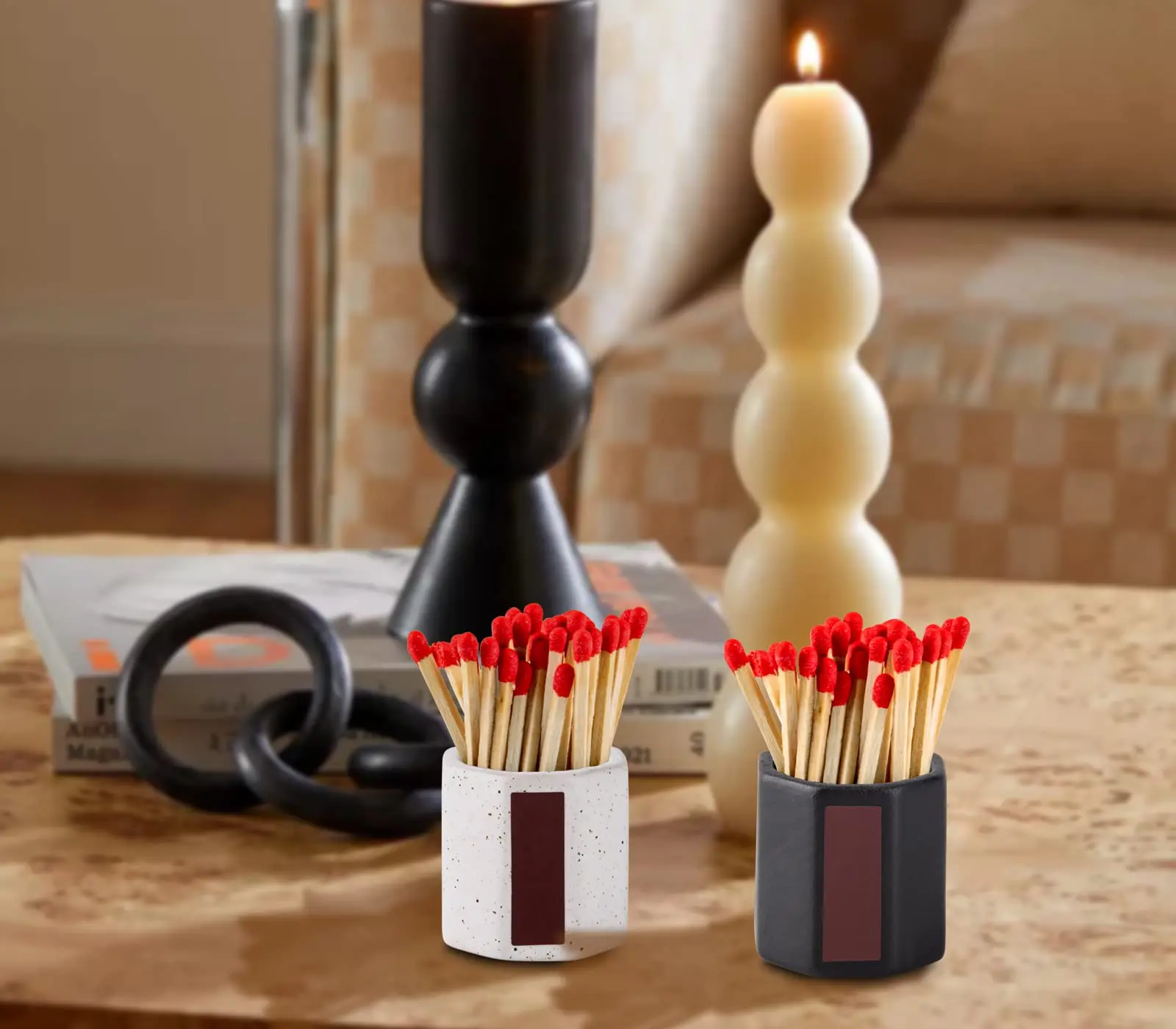 New Design Ceramic Match Striker Decorative Match Holder Strikers for Decor