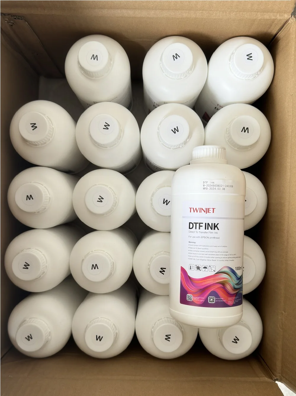 XP600 I3200 Ink Water Based DTF Printing Consumables DTF White Ink DTF Inks 1000ml