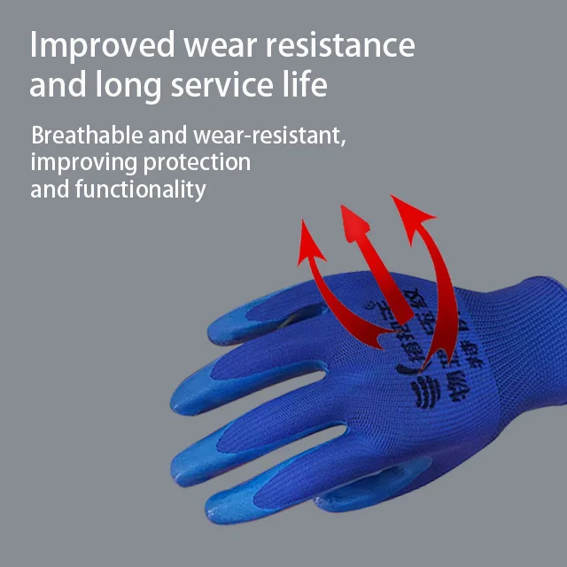 Men industrial  duty safety hand latex wholesale construction gloves protective gear working gloves industrial safety gloves