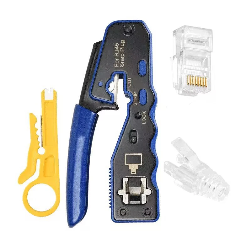 Обжимной инструмент Rj45 Cat5 Cat6 Cat7 обжимной проходной резак через модульный соединительный