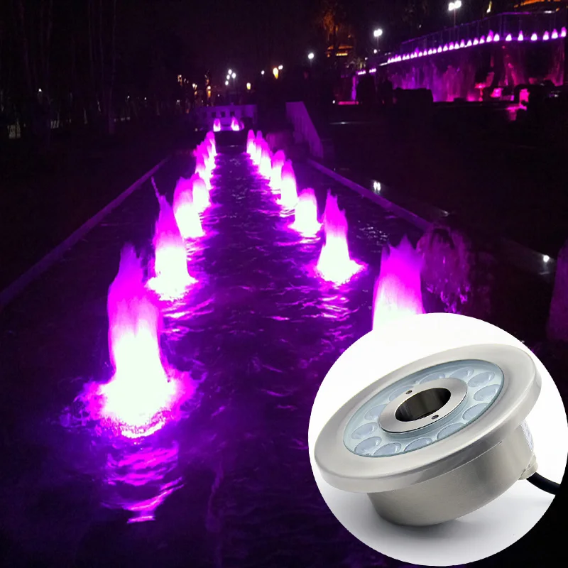 IP68 Waterproof RGB LED Water Jet Nozzle Stainless Steel Small Fountain Garden Landscape Outdoor Underwater Fountain Lights