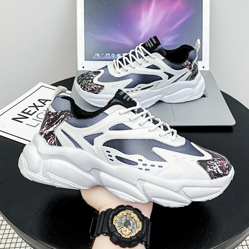 Dropshipping fitness walking shoes sepatu casual non-slip sports running shoes custom logo walking style shoes zapatillas hombre