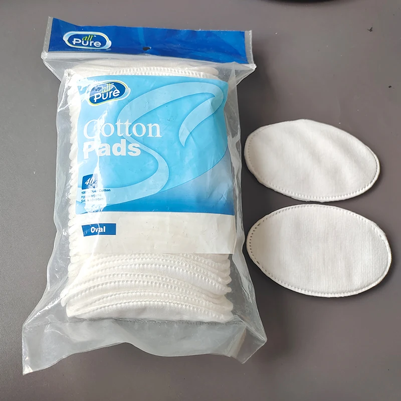 5*9cm 40pcs Oval Disposable Facial Remover Cotton Wool Pads For Face