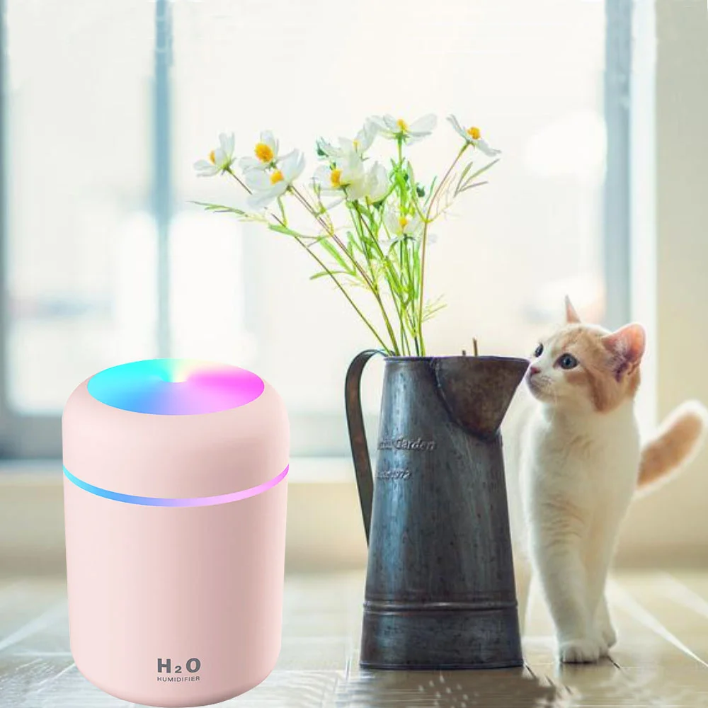 Portable Bottle Cool Mist Purifier Ultrasonic Atomization Mini USB Air Humidifier 300mL Air Cleaner