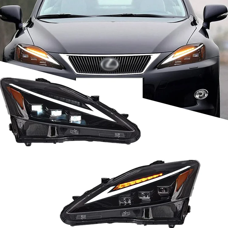 Upgrade Headlight Assembly LED Headlights For 2006-2013 Lexus IS 250 350 ISF Front Light Assembly