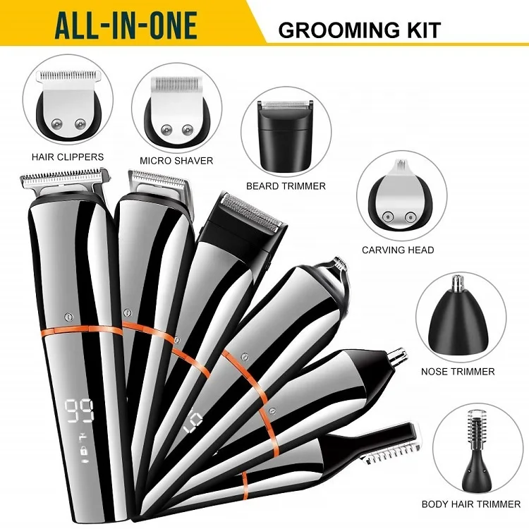 Professional   Bald headed  Zero Gapped Grooming Kit Electric Hair Clipper For Men