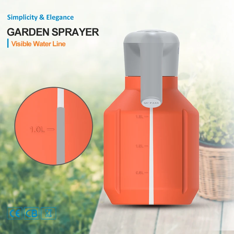 Adjustable Nozzle Automatic Lithium Battery Water Pump Mini Electric Sprayer For Garden