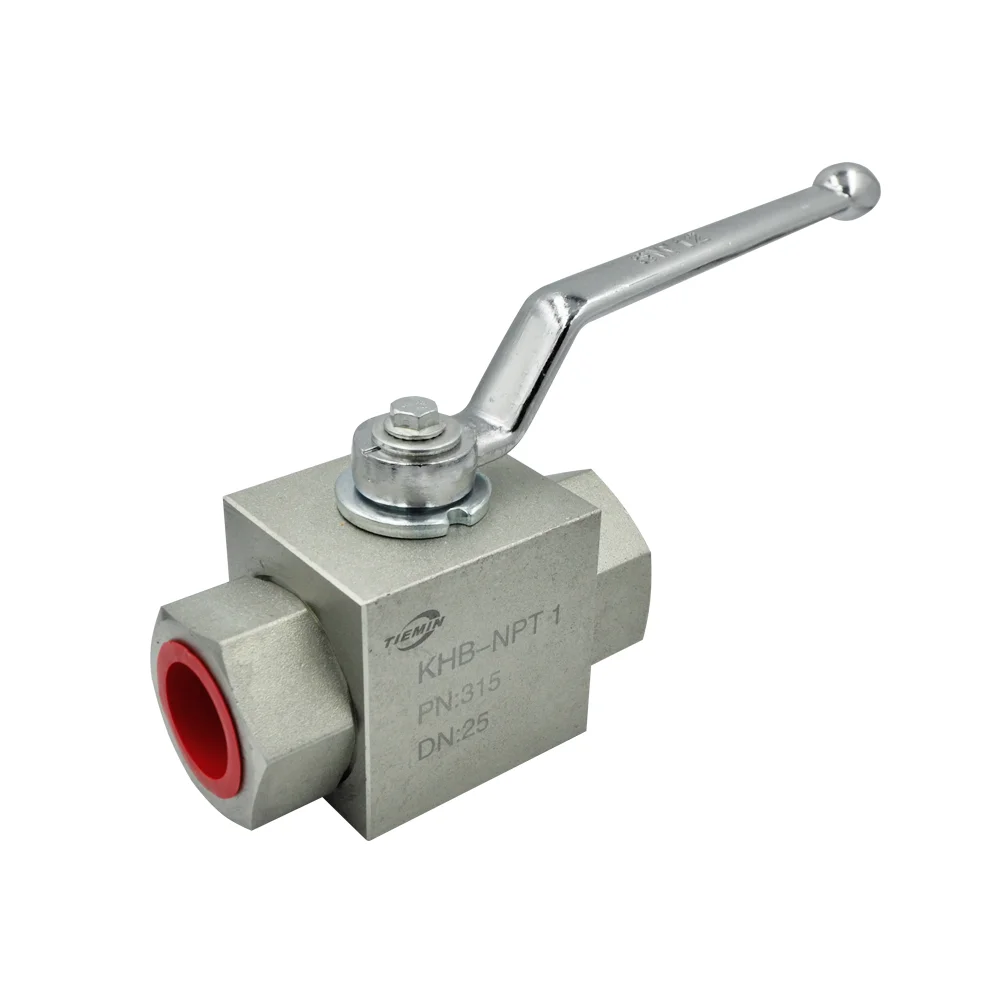 Factory price Hydraulic Ball Valve KHB-G1 DN:25 PN:315 Carbon Steel White Zinc Plated High Pressure ball valve