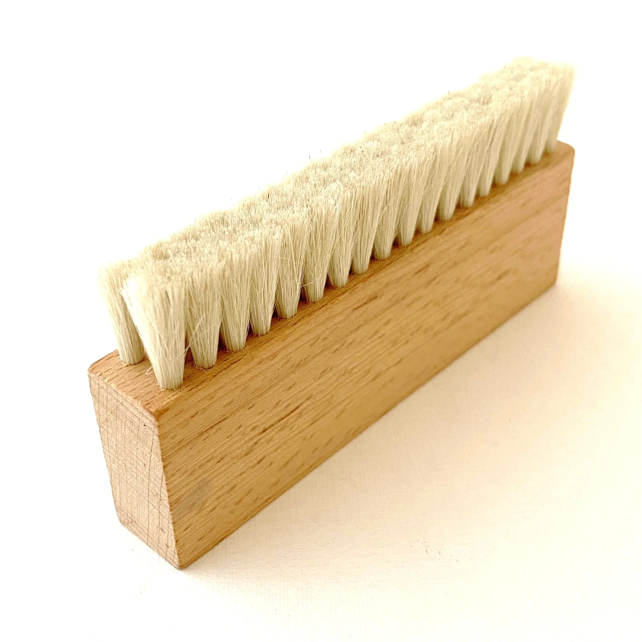 
Wooden Goats Hair Record Cleaning Brush For Vinyl Record with 3-row natural goats hair 